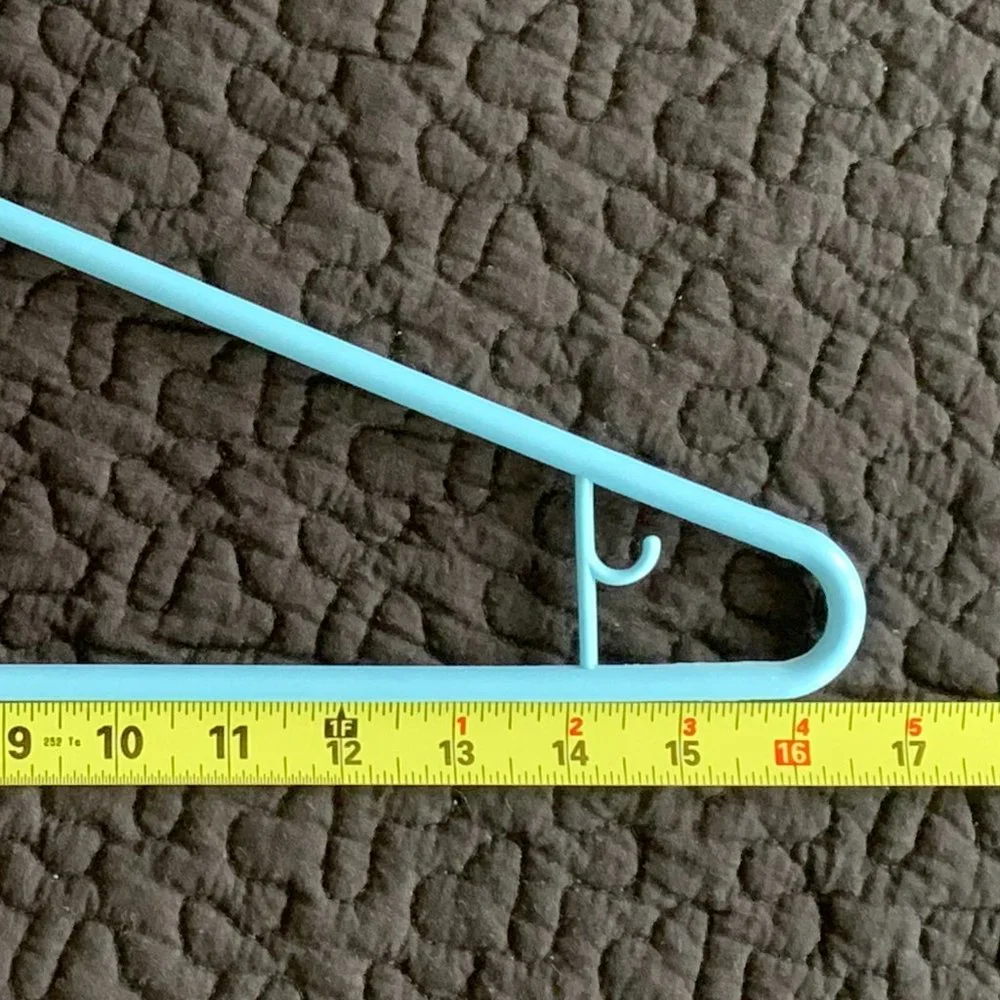 PREMIUM Plastic Clothes Hangers 20 Pc Blue Heavy Duty Durable